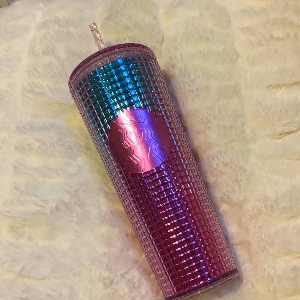 Starbucks blue pink disco Grid Ombre Tumbler - Picture 2 of 9